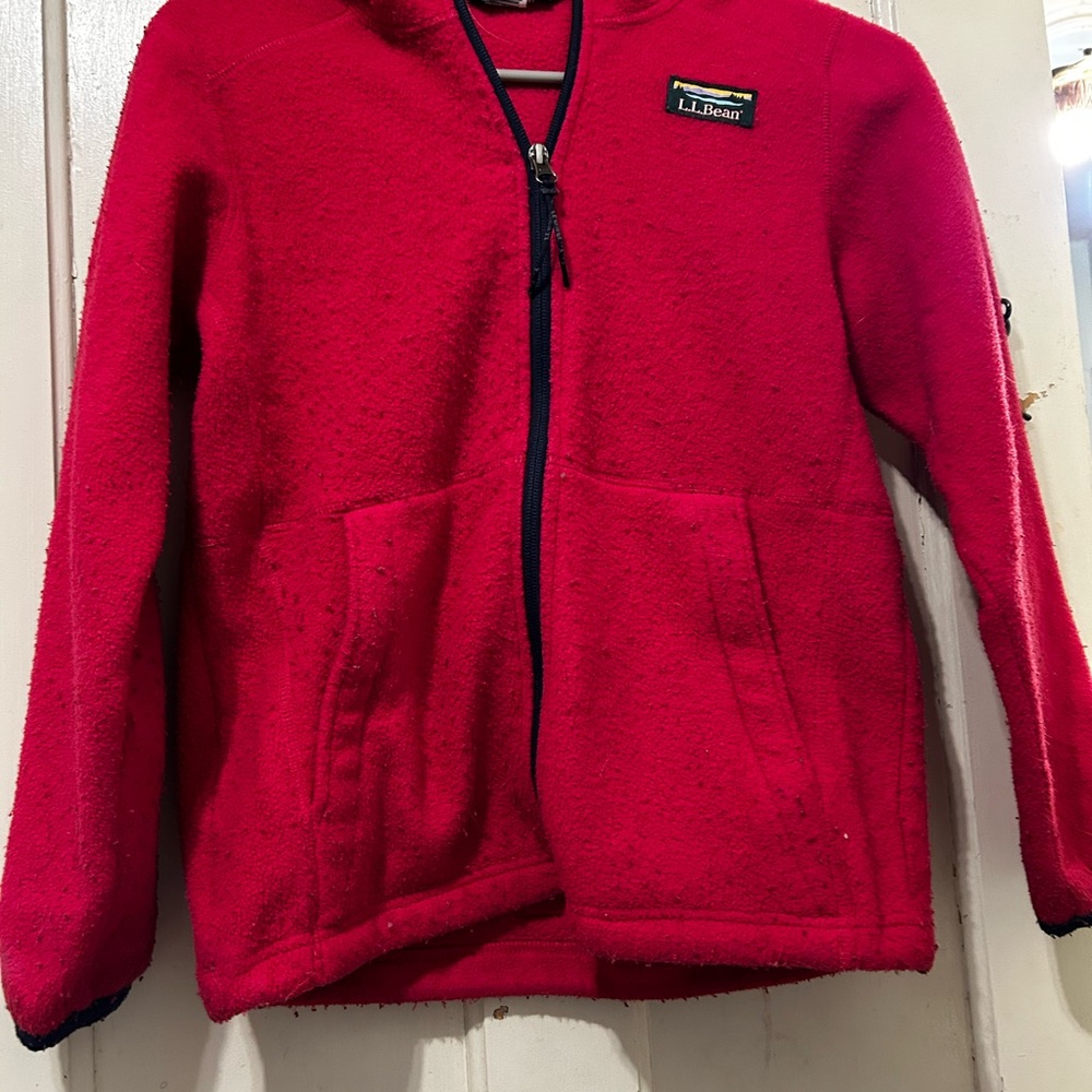 L.L. Bean Kids Red Fleece Jacket